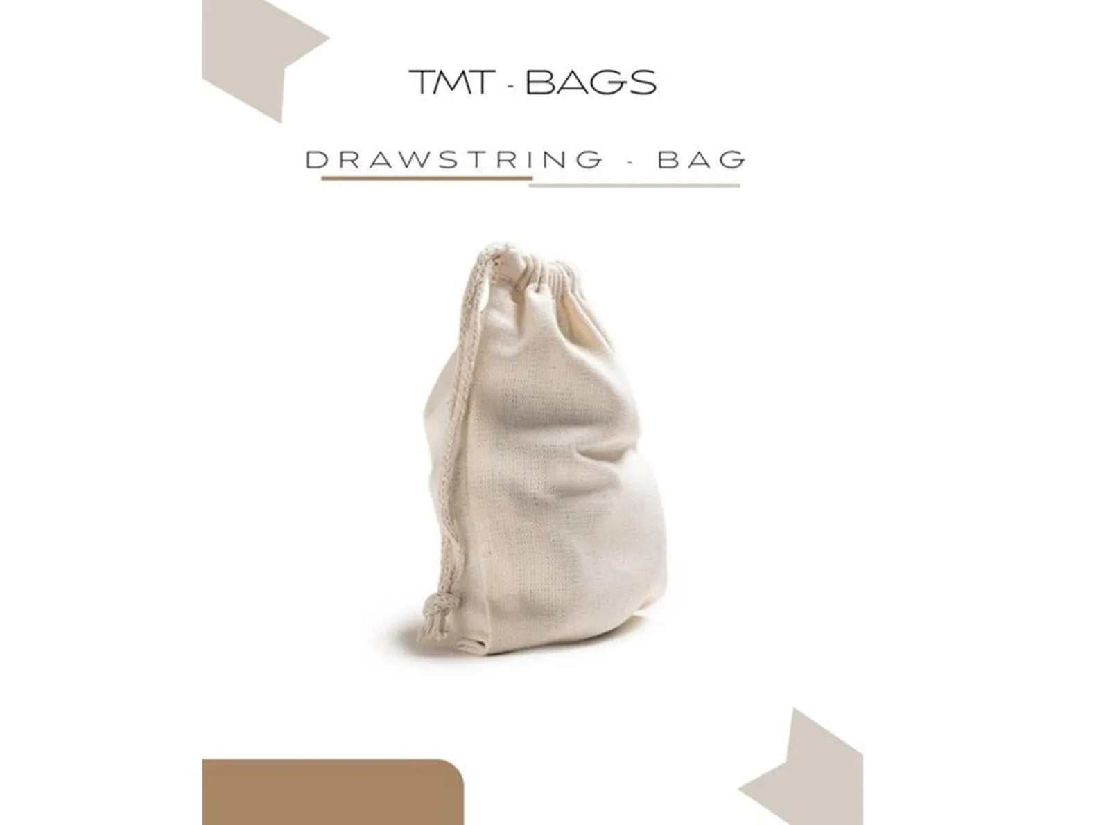 Reusable Cotton Muslin Bags with Drawstring